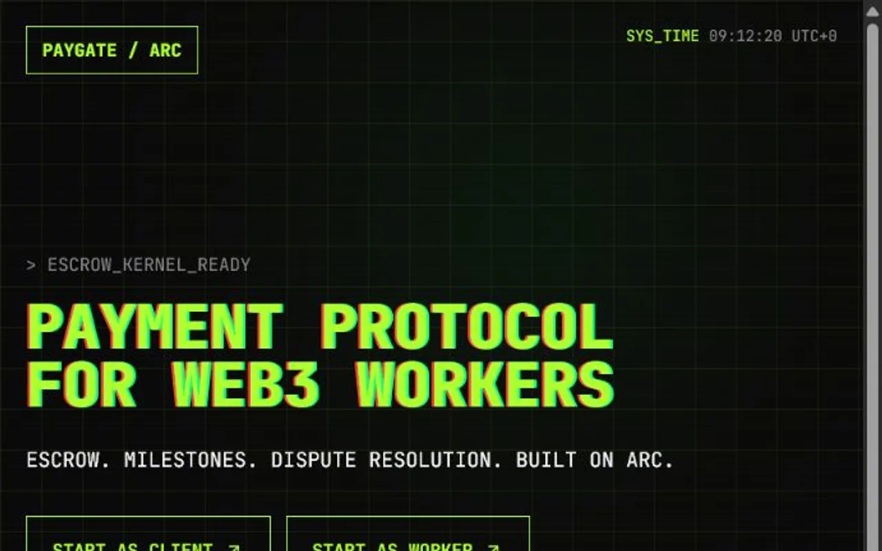 Paygate homepage screenshot